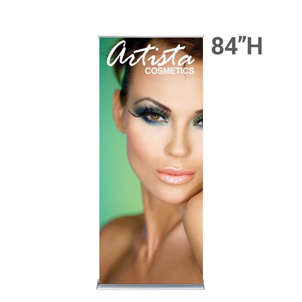 36 in. SilverStep Retractable Banner Stand — Graphic Package / Silver / 84 inches